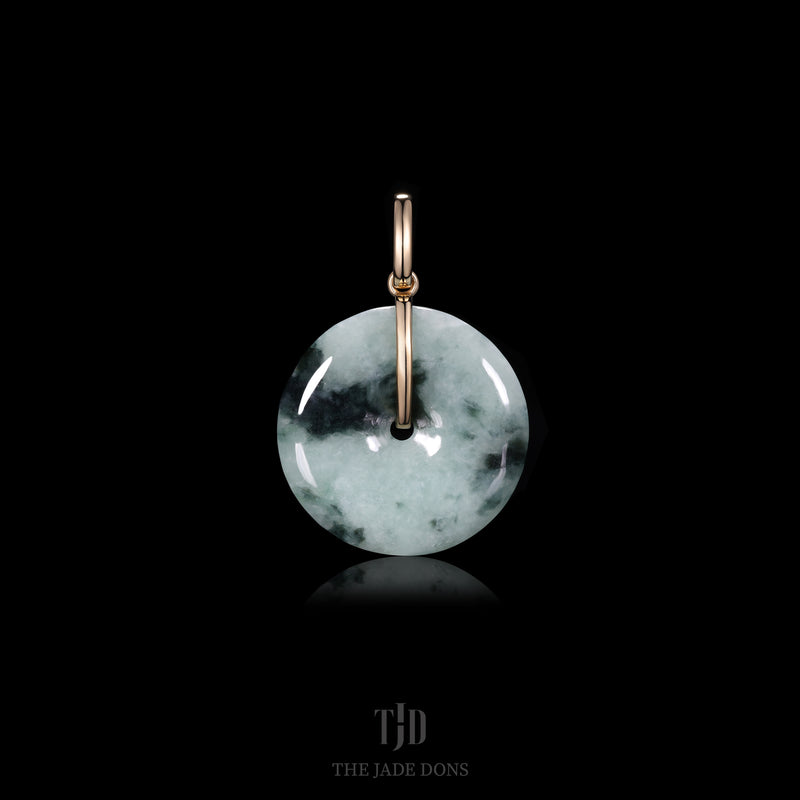 Moss Green Jade Donut Pendant