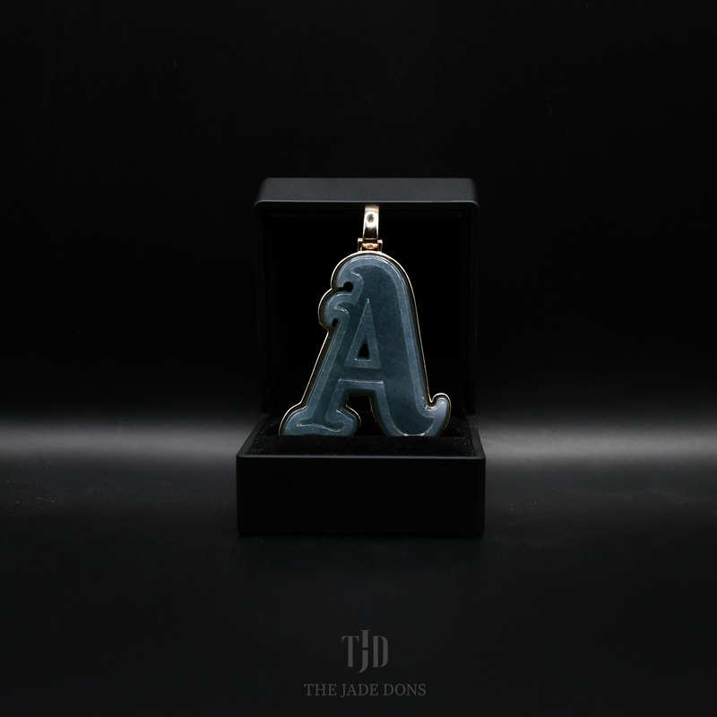 A's Jade Pendant With 14k Gold Wrap