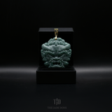 Fu Dog Head Jade Pendant