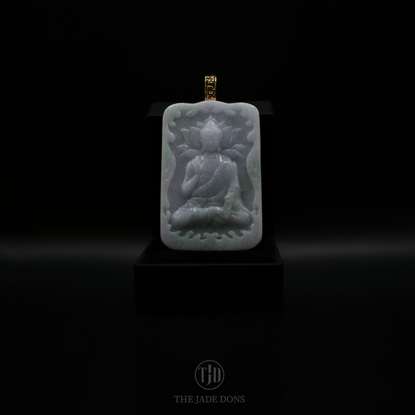 Three Headed Elephant Buddha Jade Pendant (1 of 1)