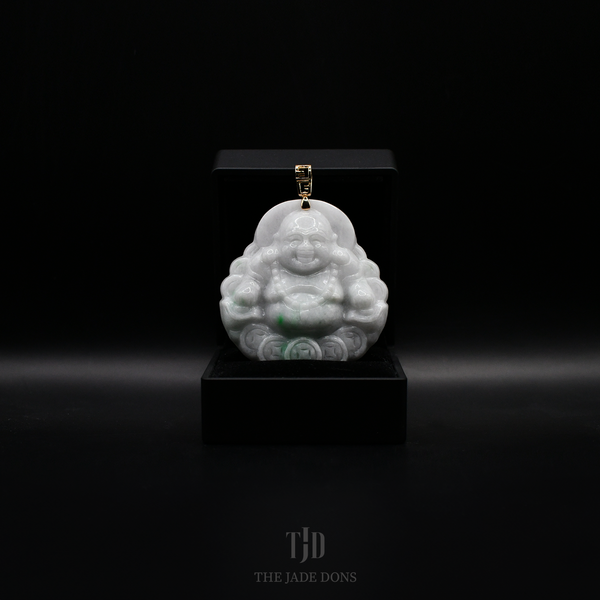 Money Coin Buddha Jade Pendant