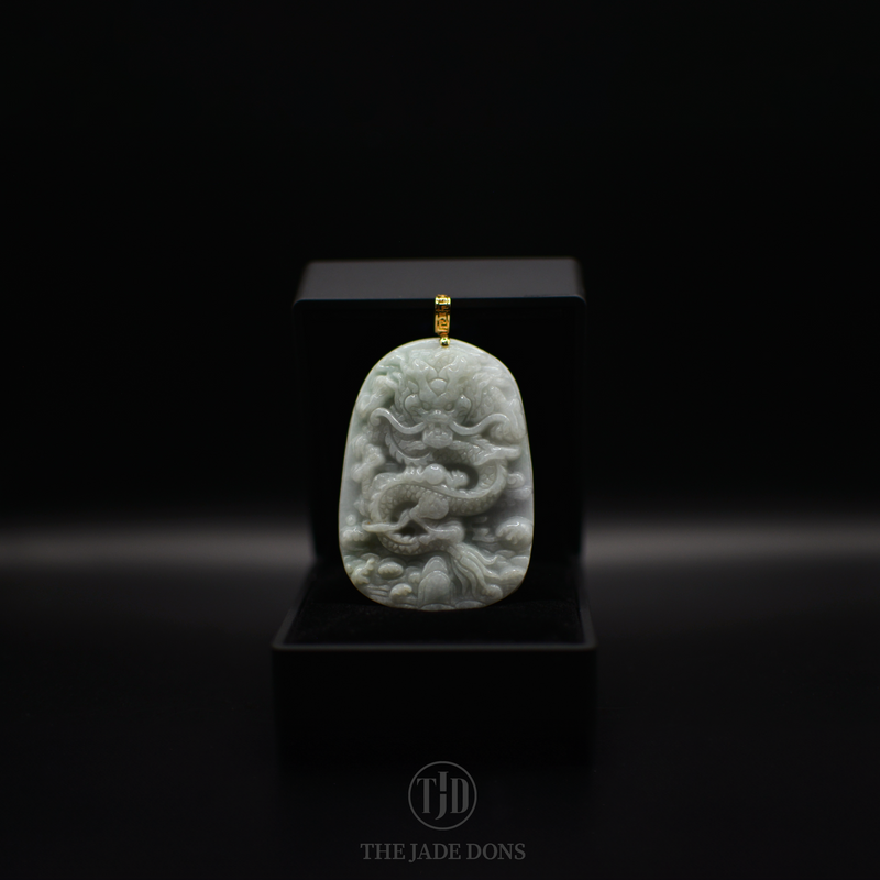 White Flying Dragon Jade Pendant