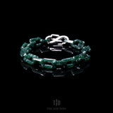 Dark Blue Water Jade Hermes Link Bracelet