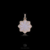 Mini Filipino Sun Jade Pendant With 18k and VVS Diamond Wrap