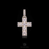 Luxury Oval Cut Diamond Cross Pendant