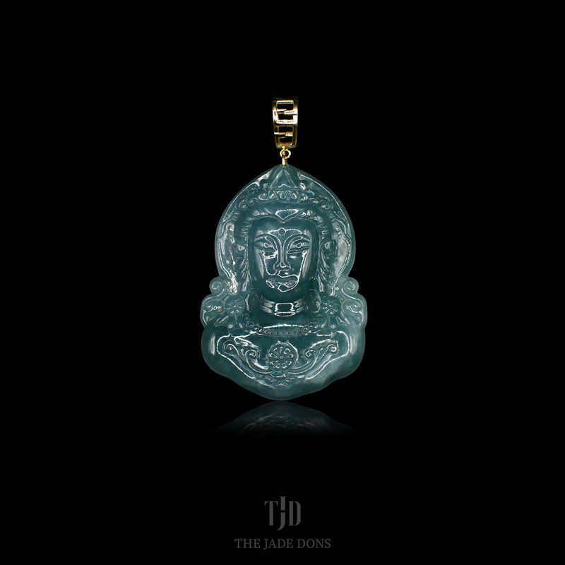 Guan Yin Head Jade Pendant