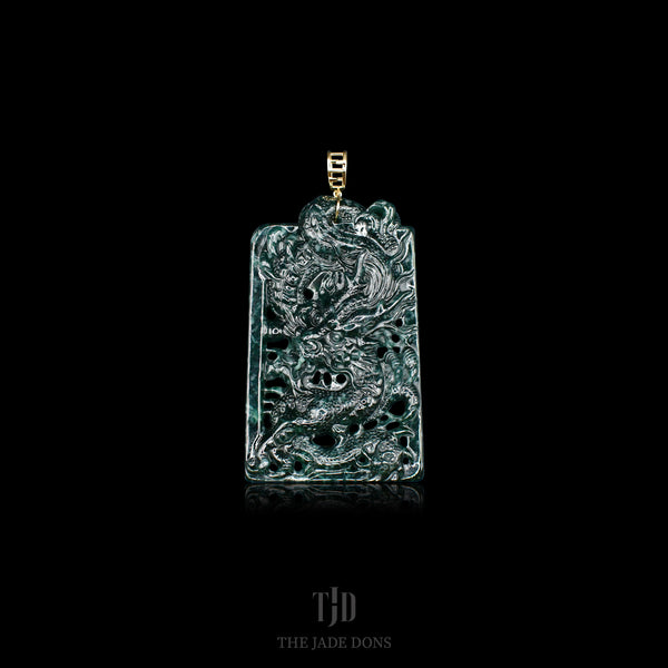 Infinity Dragon Jade Pendant