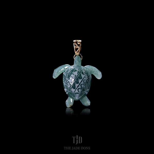 Tribal Turtle Jade Pendant
