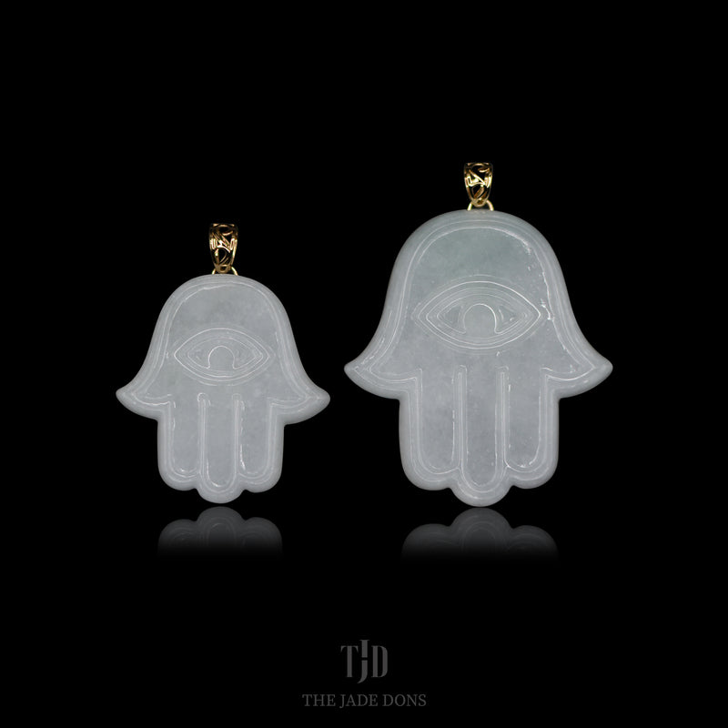 Hamsa Hand Jade Pendant