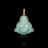 Green Old School Jade Buddha with 18k Gold Wrap