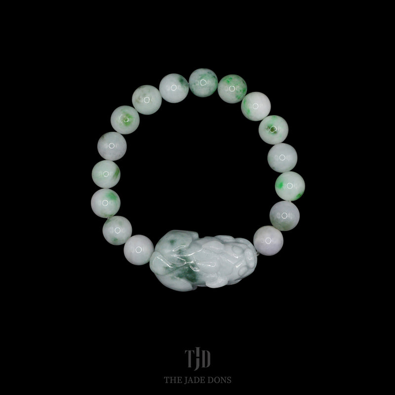 Two tone Pixiu Jade Bracelet