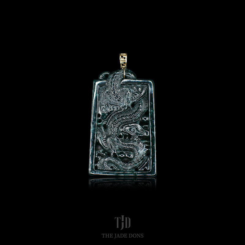 Infinity Dragon Jade Pendant