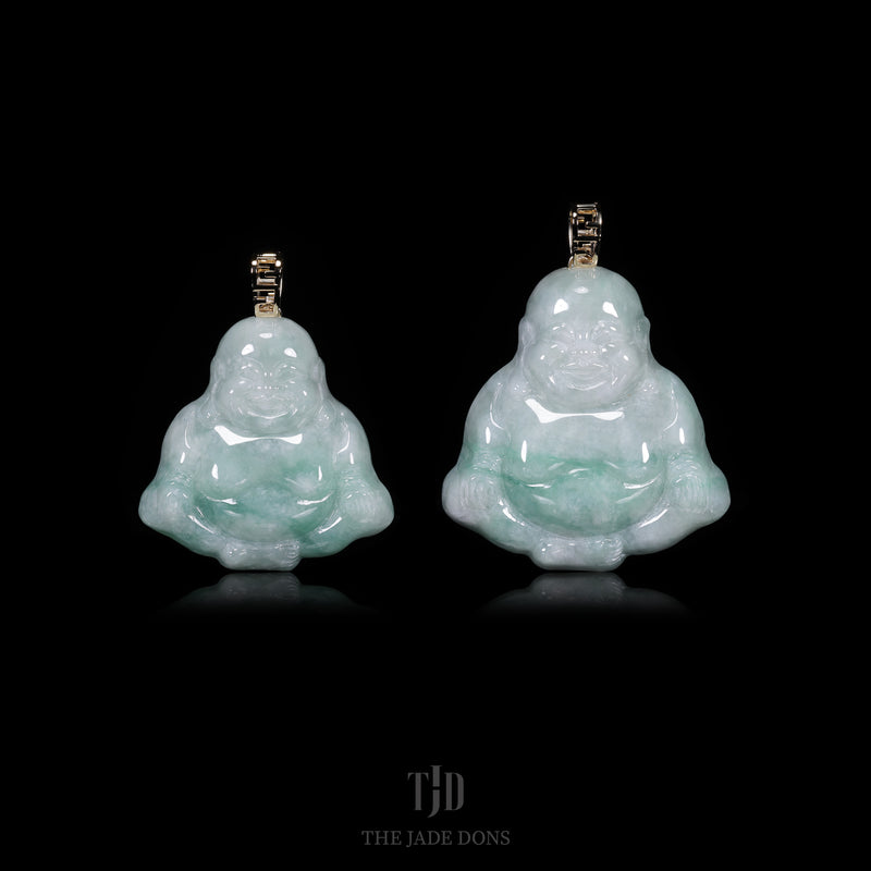 Two Tone Old School Buddha Jade Pendant