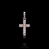 Oval Cut Diamond Cross Pendant