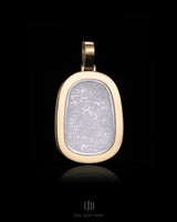 Medium White Flying Dragon Jade Pendant With 14k Gold and VVS Diamond Wrap