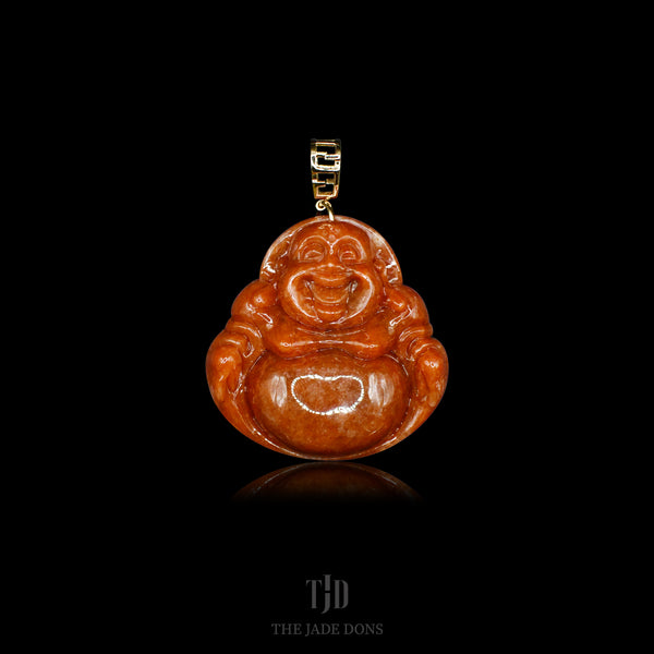 Red Buddha Jade Pendant