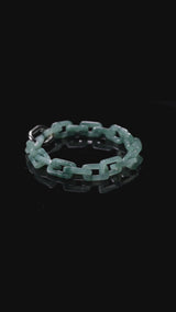 Dark Blue Water Jade Hermes Link Bracelet