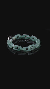 Light Blue Water Jade Hermes Link Bracelet